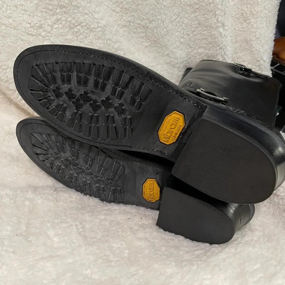 Caboots Alligator Leather Mens Custom Size 10.5 Engineer Boots Black *READ
